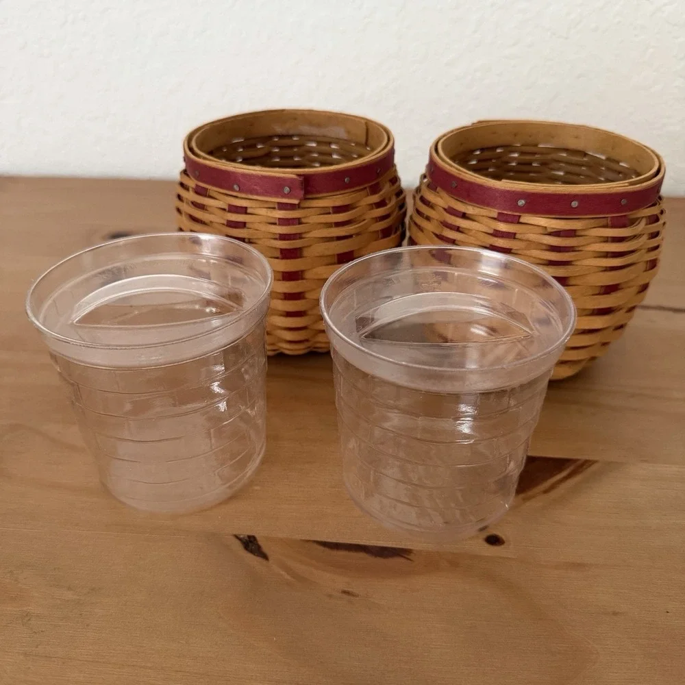 Longaberger 2005 Strawberry Canister Basket Plastic Canister Insert NO LIDS